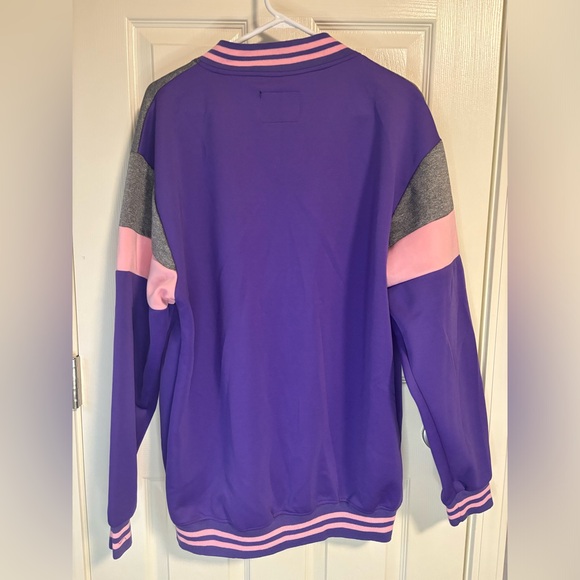 Sacred Crown Drip Jacket - purple and grey streetwear full zip jacket-size XL - Picture 2 of 3